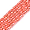 Electroplate Glass Beads Strands EGLA-A044-P1mm-B21-1