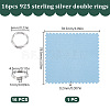 16Pcs 925 Sterling Silver Split Rings STER-HY0001-16-2
