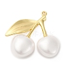 Brass & Plastic Cherry Pendants KK-I276-18G-2