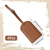 CutHollow 4Pcs PU Leather Luggage Tag OFST-CL0001-01A-02-2