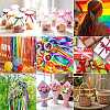 8Rolls 4 Colors Single Face Satin Ribbon OCOR-FS0001-10E-6
