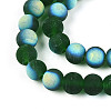 Frosted Transparent Glass Beads Strands GLAA-T032-T8mm-MBB22-3