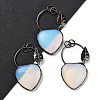 Opalite Heart Big Pendants G-A221-05C-1