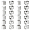 24Pcs Grooved Stainless Steel European Beads STAS-HS0001-81B-1