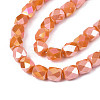 Electroplate Glass Beads Strands EGLA-N002-13-A17-3