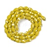 Opaque Solid Color Electroplate Glass Beads Strands EGLA-N013-P8mm-B06-2