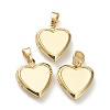 Brass Locket Pendants X-KK-P199-12G-1