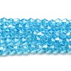 Transparent Electroplate Glass Beads Strands EGLA-A039-T6mm-A19-1