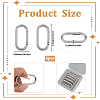 6Pcs Alloy Spring Gate Rings FIND-SP0001-24P-2