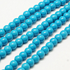 Synthetic Turquoise Beads Strands TURQ-G106-6mm-02F-3