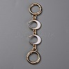 Alloy Enamel Crescent Moon Link Purse Strap Extenders FIND-WH0111-280B-1
