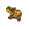 Natural Tiger Eye 3D Elephant Home Display Decorations G-A137-B01-01-2