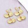 304 Stainless Steel Dangle Stud Earrings EJEW-P325-05C-G-3