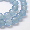 Natural White Jade Imitation Aquamarine Beads Strands X-G-F381-8mm-3