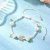 Glass Seed Bead and Resin Braided Bead Bracelets for Women BJEW-MZ00237-04-2