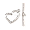 Heart Brass Toggle Clasps KK-G548-43P-01-3