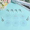 12 Bags Plastic & Iron Self-Adhesive Ceiling Hook AJEW-WR0003-31-4