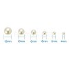 Beige Imitation Pearl Beads Acrylic Dome Cabochons Assorted Mixed Sizes 4-12mm Flat Back Pearl Cabochons SACR-PH0001-24-2