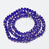 Electroplate Transparent Glass Beads Strands EGLA-A034-T4mm-H05-2