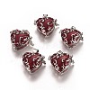 Heart Brass Enamel Prayer Box Pendants LS-KK-24X21-4