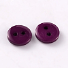 2-Hole Flat Round Resin Sewing Buttons for Costume Design BUTT-E119-18L-07-2