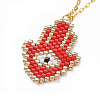 (Jewelry Parties Factory Sale)Handmade Japanese Seed Beads Pendant Necklaces NJEW-JN02436-04-2