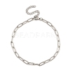 304 Stainless Steel Paperclip Chain Bracelets for Women BJEW-C046-02P-01-1