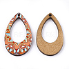 Printed Basswood Pendants WOOD-S045-001C-2