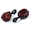 Natural Red Agate Pendants G-N0326-93E-3