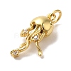 Rack Plating Brass Micro Pave Cubic Zirconia Pendants X-KK-U027-09-03G-2