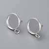 304 Stainless Steel Stud Earring Settings X-STAS-H380-B-13S-1