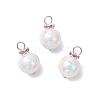 Imitation Pearl Acrylic Pendants PALLOY-JF04349-01-1