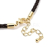 Braided Round Imitation Leather Bracelets Making BJEW-H610-01G-09-2