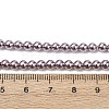 Electroplated Shell Pearl Beads Strands X-BSHE-G041-4mm-02-4