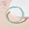 Clear Crystal Glass Seed Beads Stretch Bracelet for Teen Girl Women BJEW-JB07107-3