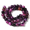 Dyed & Heated Natural Fire Crackle Agate Beads Strands G-P539-B01-07-3