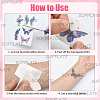 10 Sheets 10 Colors Butterfly Pattern Glitter Body Art Tattoos AJEW-SP0002-80-4