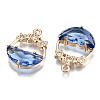 Faceted Transparent Glass Pendants GLAA-T020-18A-3
