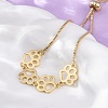 Brass Box Chain Slider Bracelets BJEW-S169-01G-3