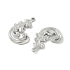 304 Stainless Steel Rhinestone Setting Pendants STAS-D376-09A-P-2