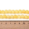 Natural Dyed Yellow Jade Gemstone Bead Strands G-R271-8mm-Y07-4