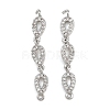 Brass Micro Pave Clear Cubic Zirconia Connector Charms CU-CBAA6E8-12P-1