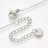 304 Stainless Steel Cable Chain Necklaces NJEW-S383-103P-3