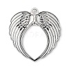 Tibetan Style Alloy Wing Large Pendants TIBEP-S100-AS-RS-2