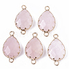 Natural Rose Quartz Links connectors G-T131-09I-1
