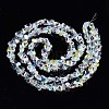 Electroplate Transparent Glass Beads Strands EGLA-N002-20A-B01-4