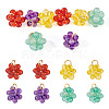 8Pcs 4 Style Glass Pendants PALLOY-TA00218-2