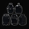 20Pcs 5 Styles PET Plastic Waterproof Self-Adhesive Lace Bottle Stickers AJEW-Z024-02C-1