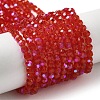 Electroplate Transparent Glass Beads Strands EGLA-A035-T4mm-L01-1