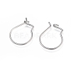 Tarnish Resistant 304 Stainless Steel Hoop Earrings Findings STAS-H436-02P-2